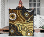 aboriginal-premium-quilt-australia-brown-dot-painting-art
