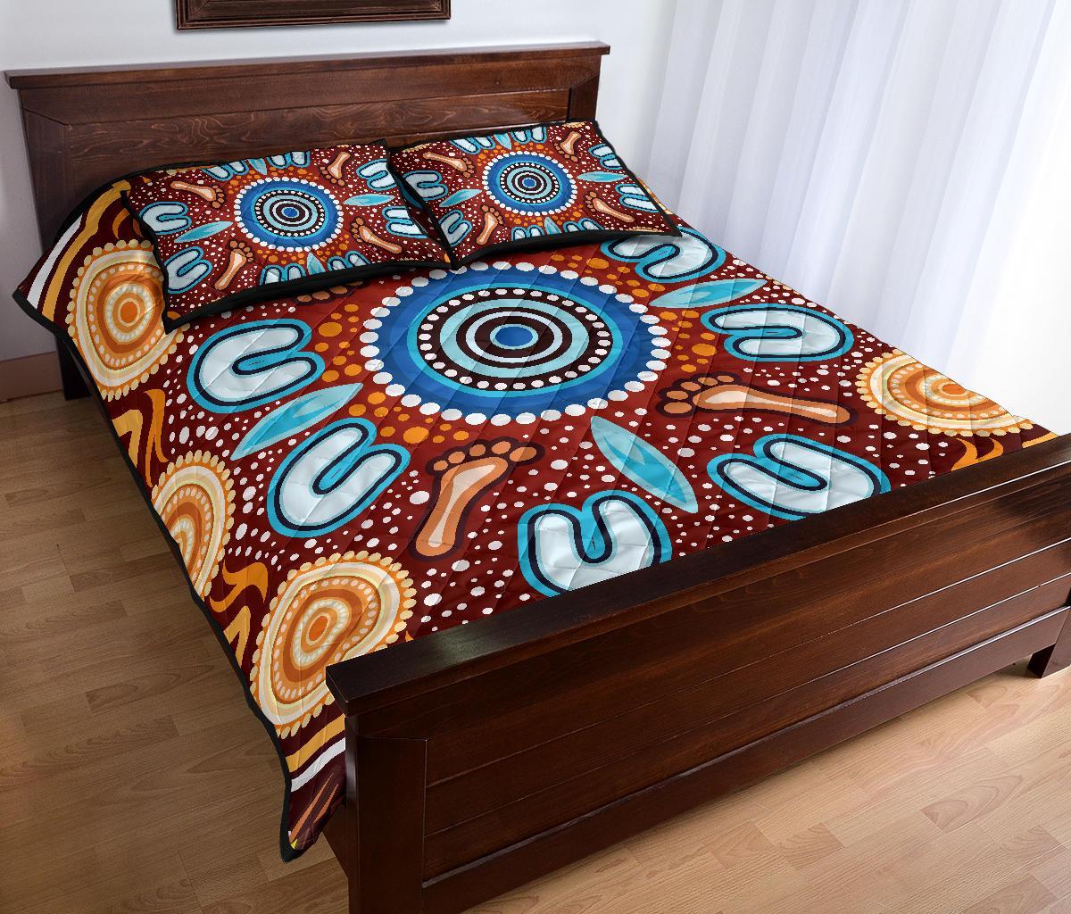 aboriginal-quilt-bed-set-indigenous-circle-dot-painting-ver02