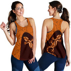 Aboriginal Women's Racerback Tank - Lizard in Aboriginal Dreaming - Vibe Hoodie