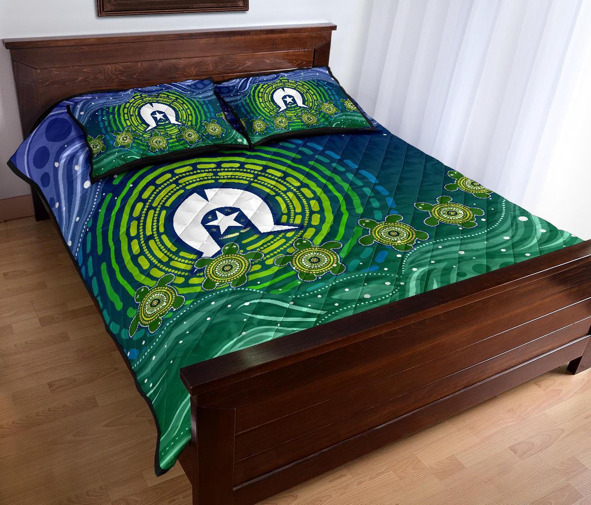 torres-strait-islanders-quilt-bed-set-aboriginal-turtle