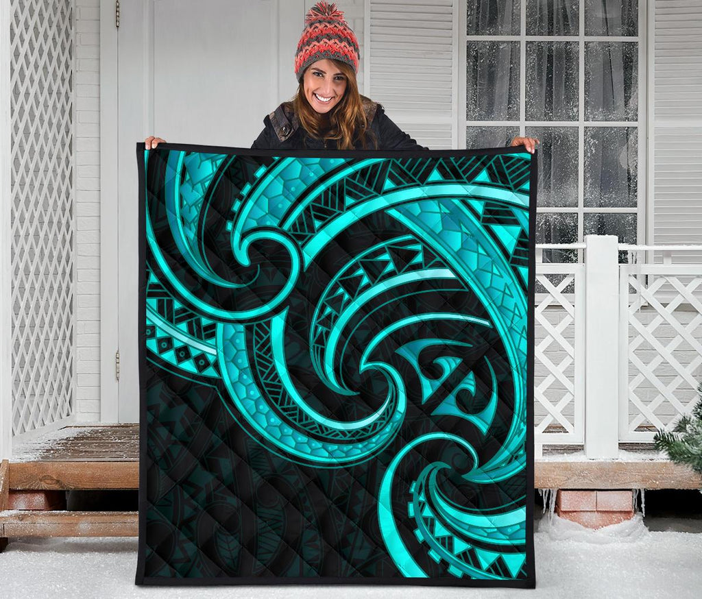 new-zealand-maori-mangopare-premium-quilt-polynesian-turquoise