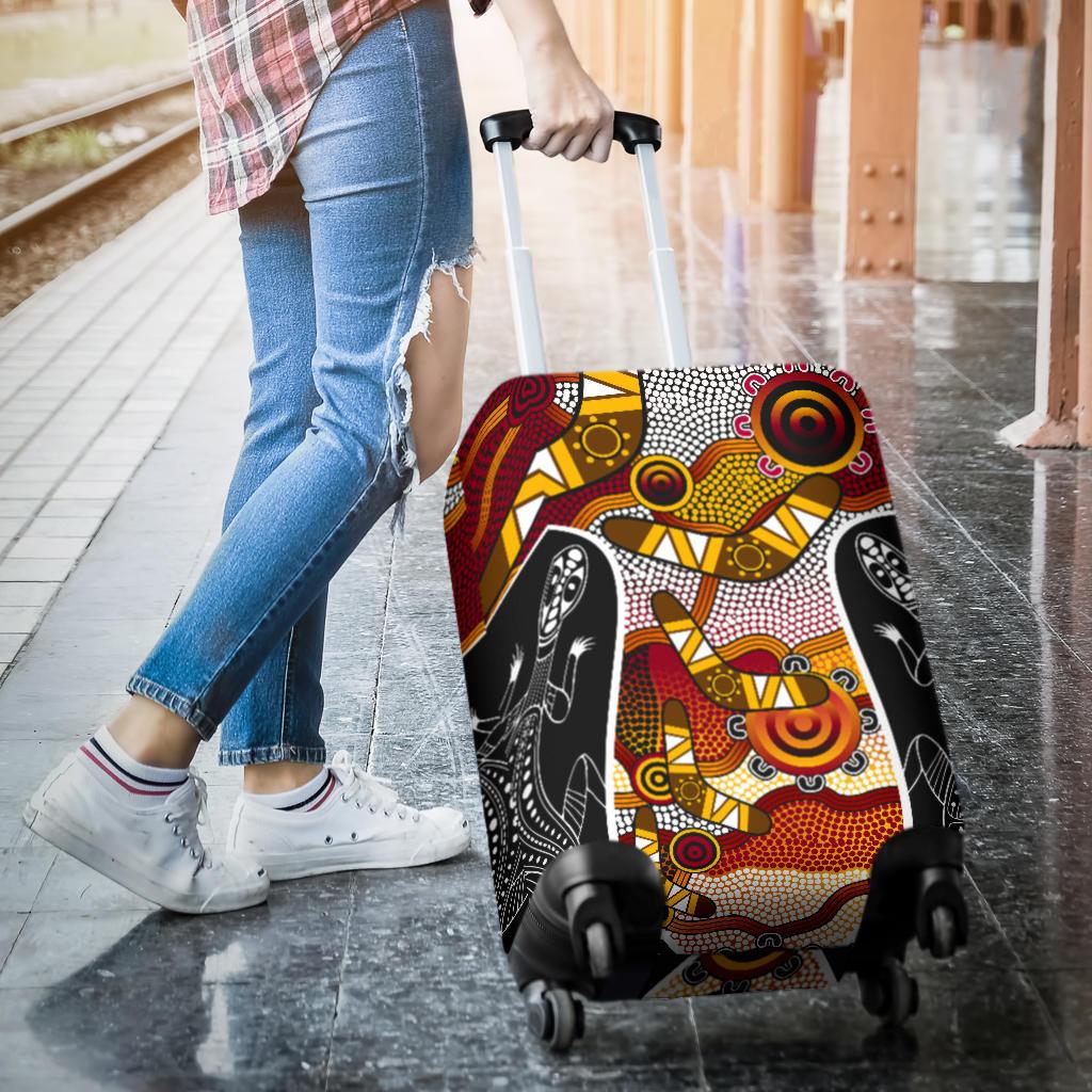 luggage-cover-aboriginal-dot-painting-lizard-suitcase-cover