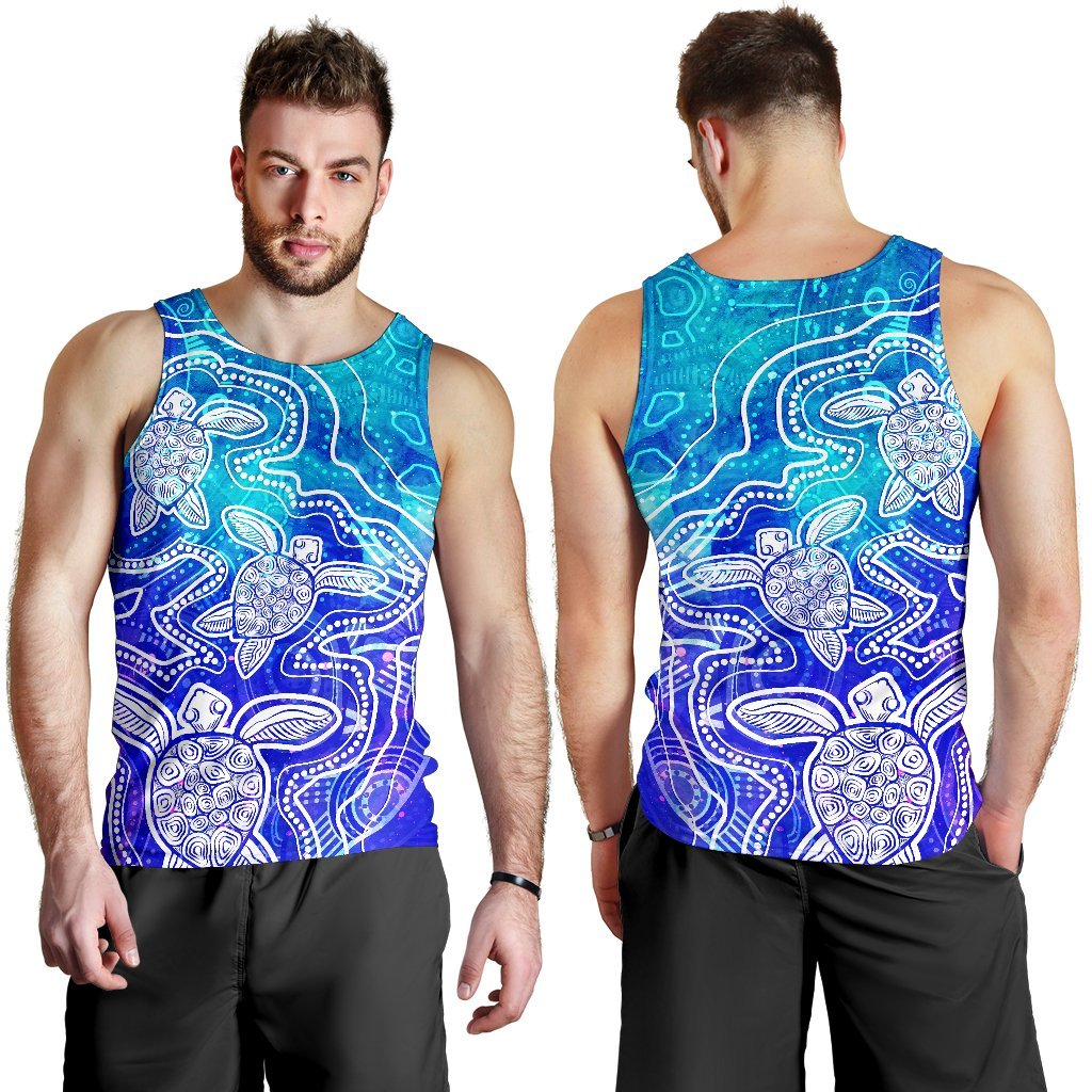 aboriginal-mens-tank-top-sea-turtle-with-indigenous-patterns-blue