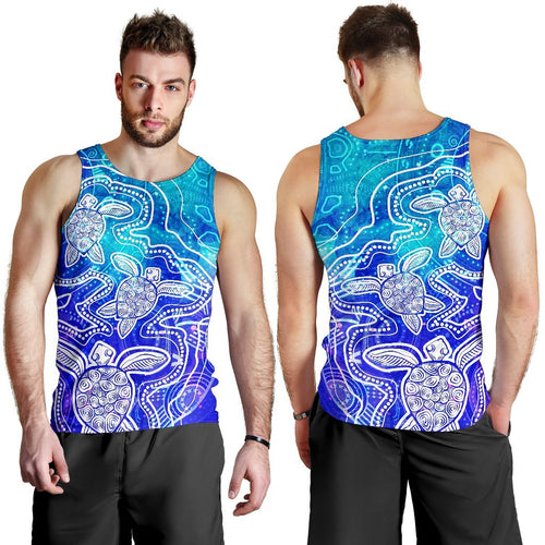 aboriginal-mens-tank-top-sea-turtle-with-indigenous-patterns-blue
