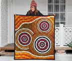 aboriginal-premium-quilt-australia-brown-circle-dot-painting-art