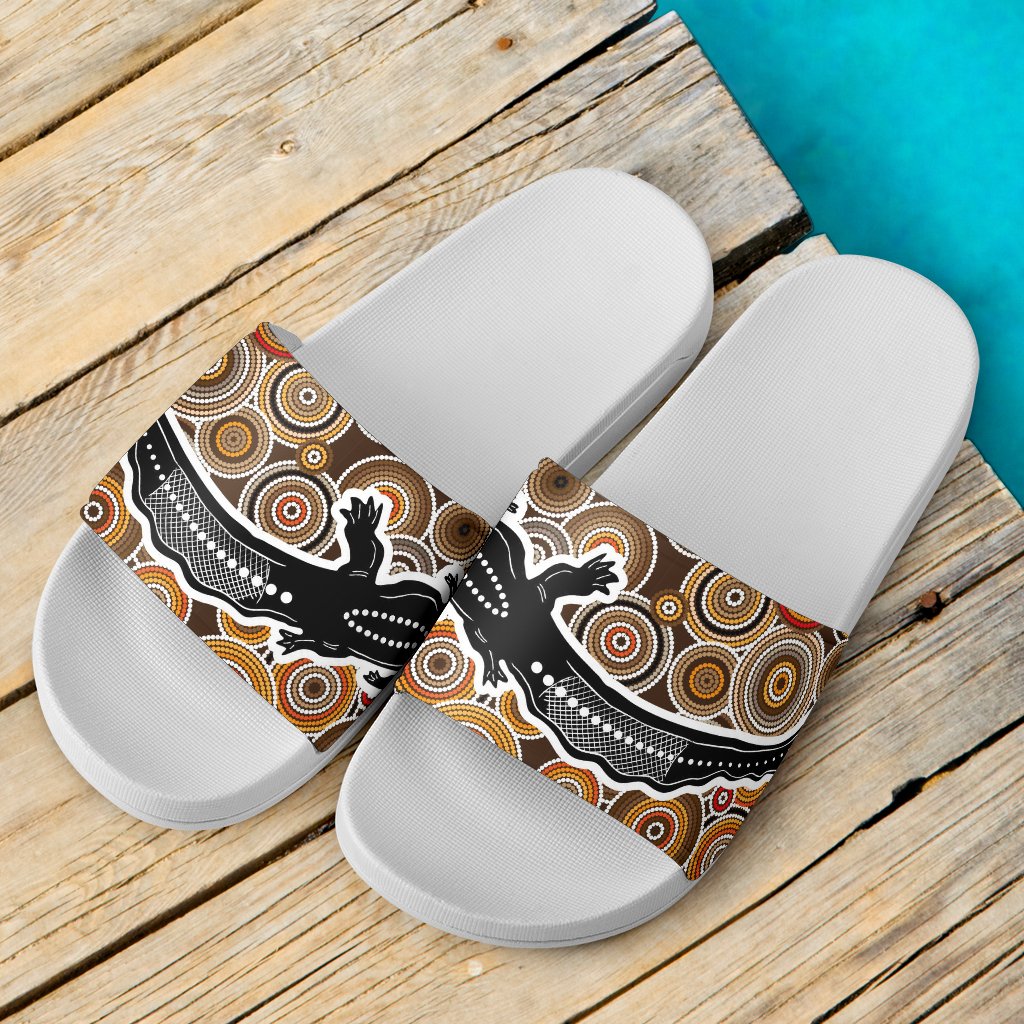 aboriginal-slide-sandals-aboriginal-crocodile-circle-dot-painting-ver-01