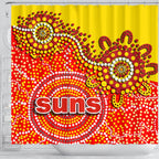 gold-coast-shower-curtain-sun-aboriginal