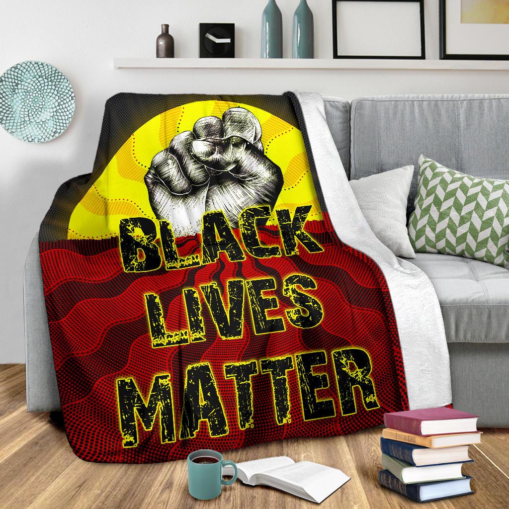 premium-blanket-aboriginal-black-lives-matter-sun-dot-painting