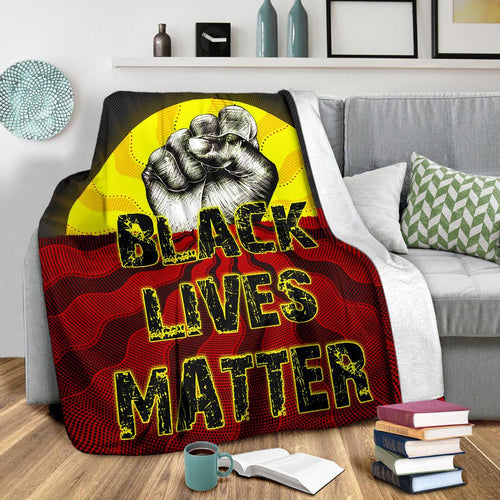 premium-blanket-aboriginal-black-lives-matter-sun-dot-painting