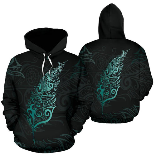 light-silver-fern-new-zealand-hoodie-turquoise