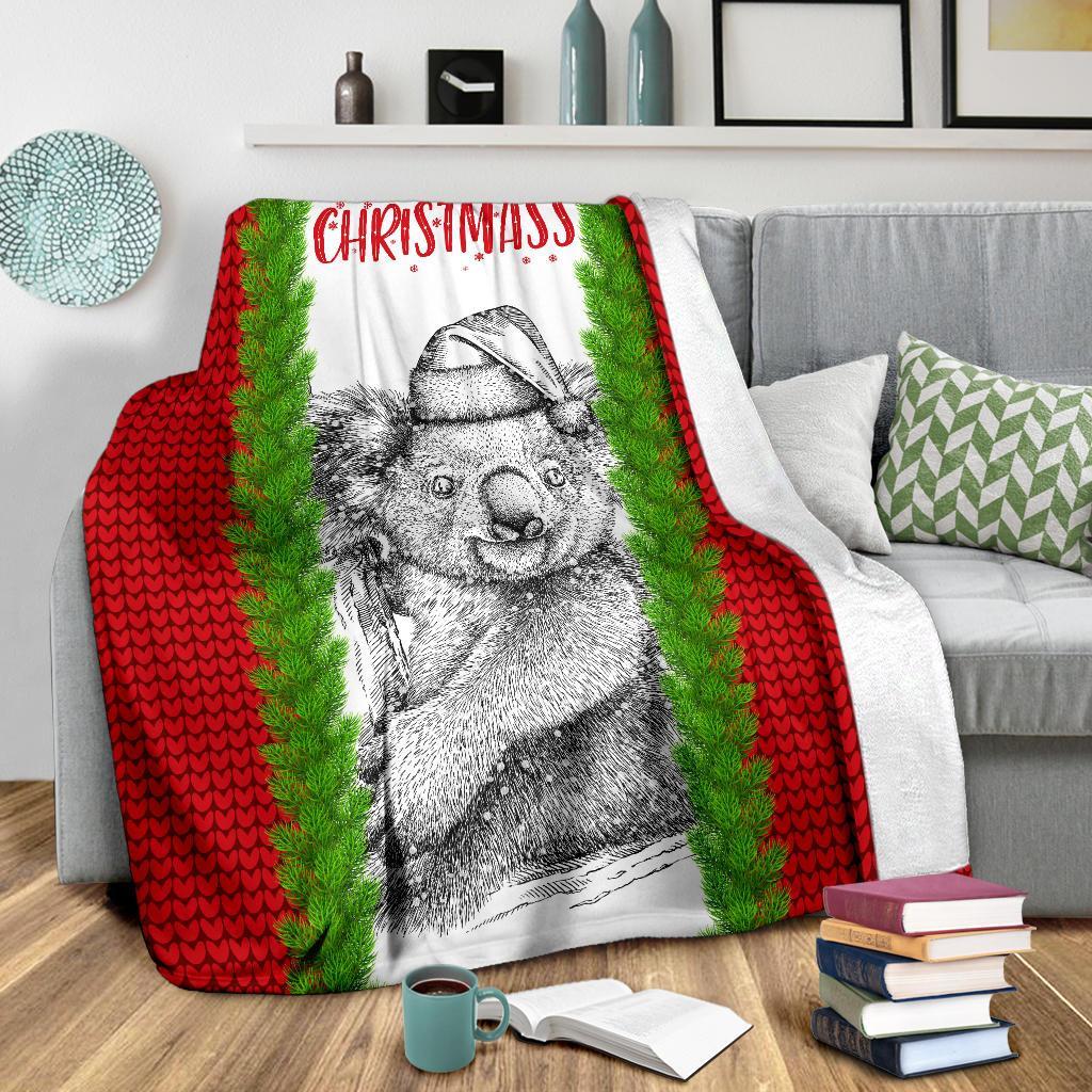 christmas-premium-blanket-merry-christmas-koala