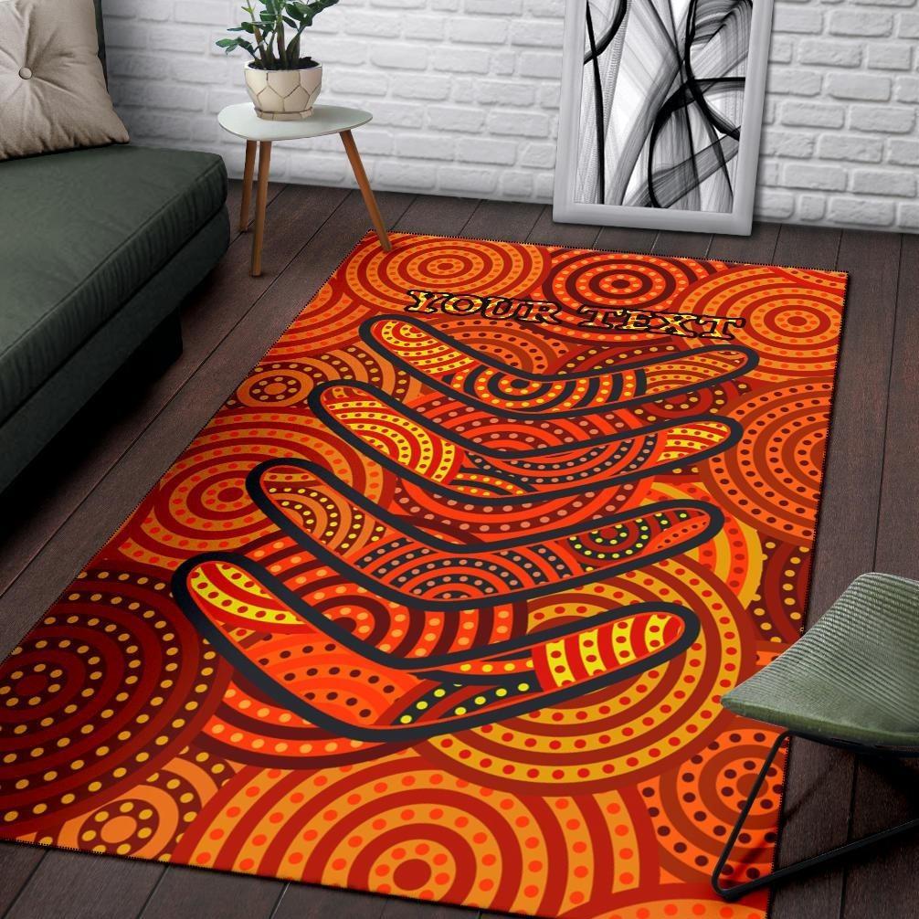 aboriginal-personalised-area-rug-aboriginal-boomerangs-and-dot-circle