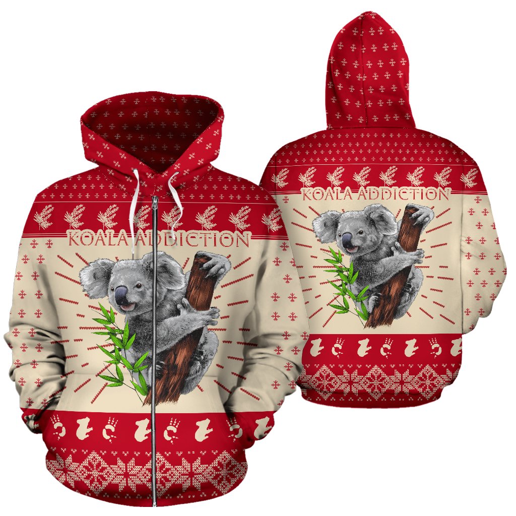 christmas-zip-up-hoodie-koala-hoodie-climbing-tree-unisex