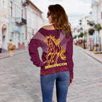 Brisbane Broncos Indigenous Women Off Shoulder Sweater - Vibe Hoodie