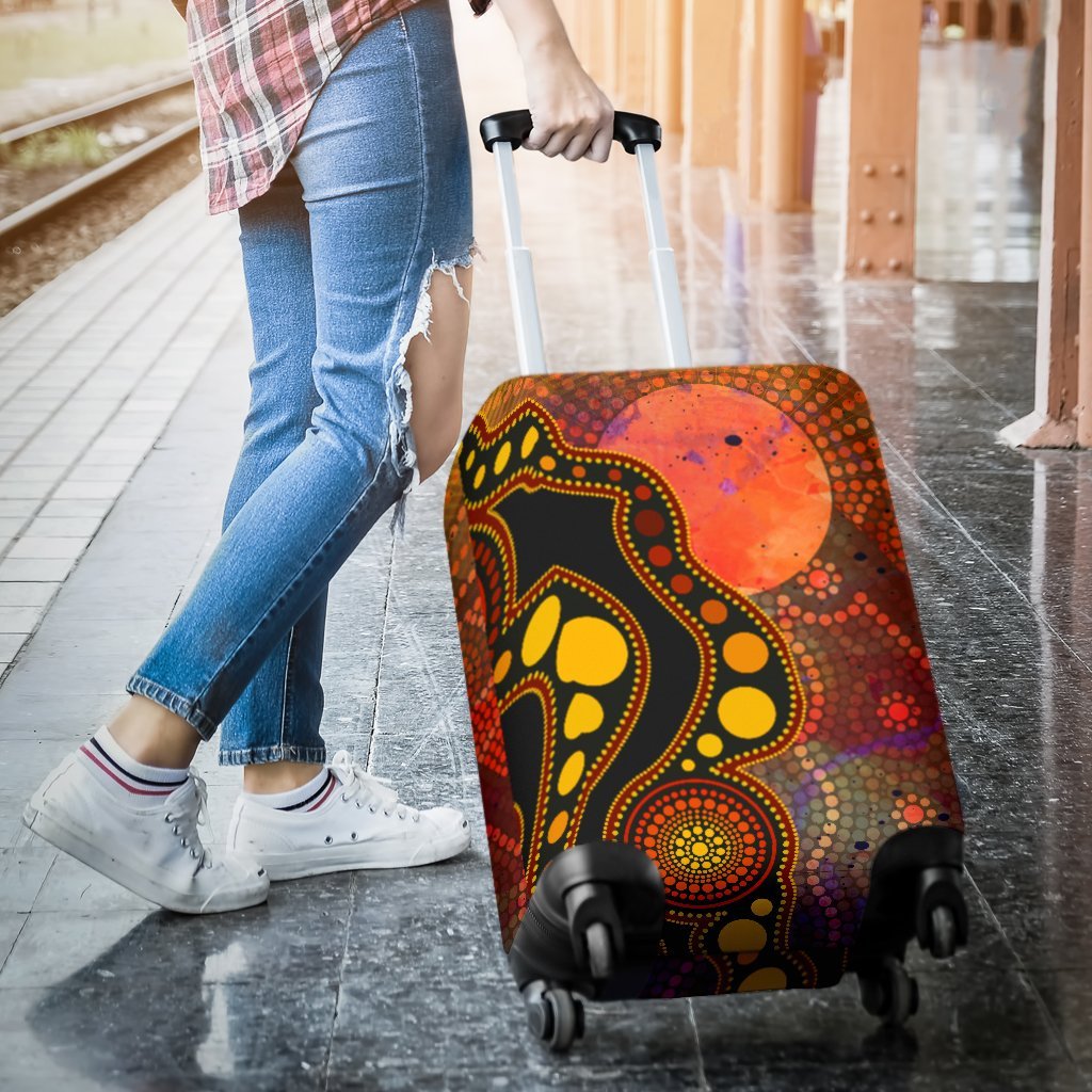 aboriginal-luggage-covers-australia-indigenous-flag-circle-dot-painting-art-golden
