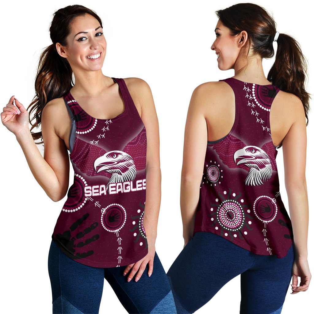 Sea Eagles Women Racerback Tank Indigenous Country Style - Vibe Hoodie