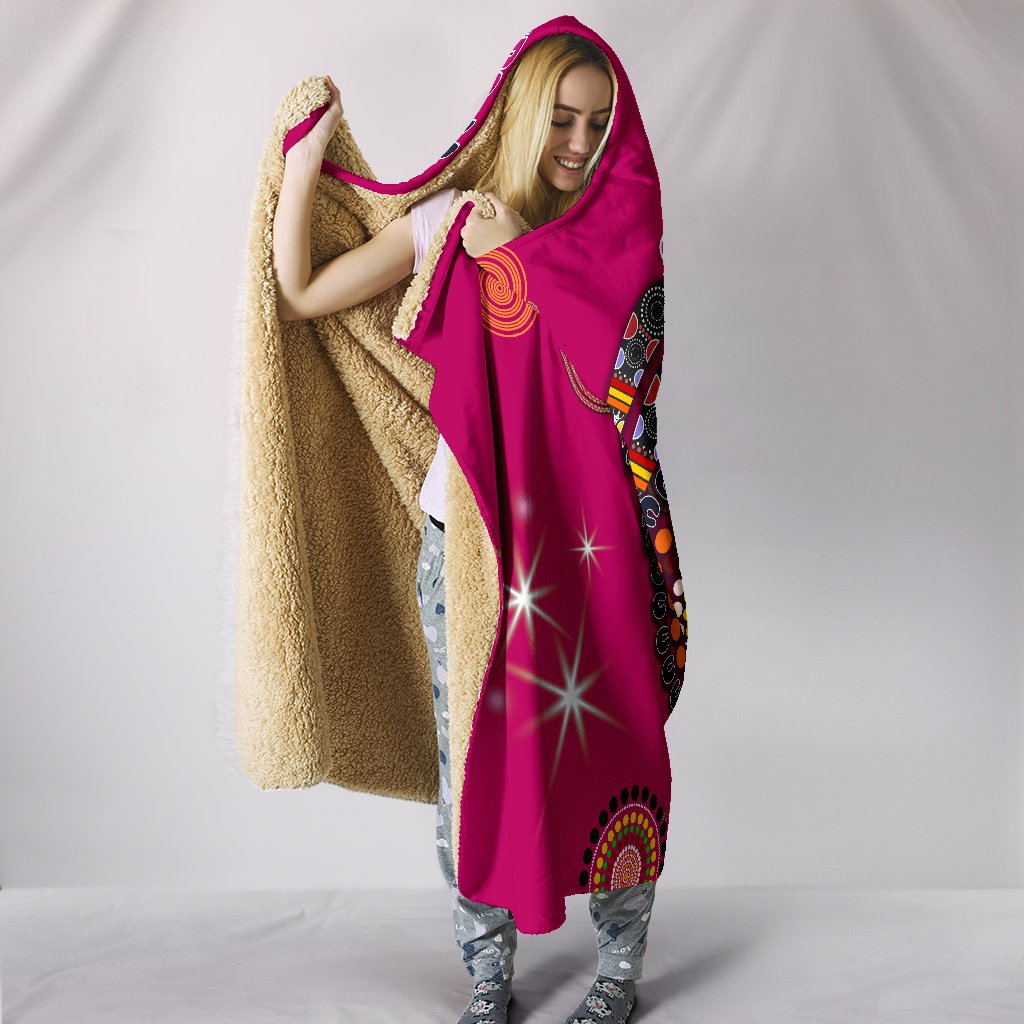 sydney-hooded-blanket-sixers-indigenous-magenta