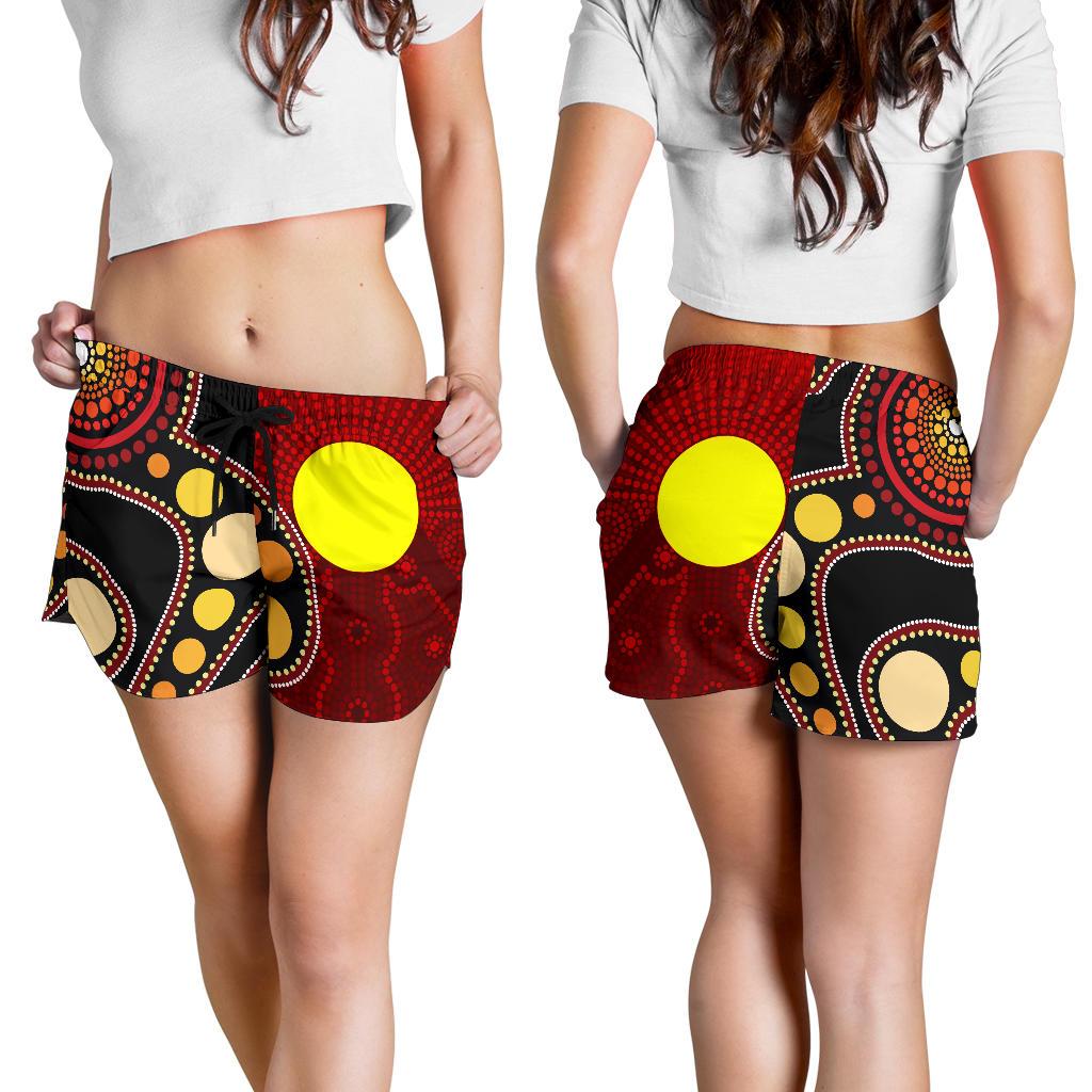 Aboriginal Women's Shorts, Australia Aboriginal Lives Matter Flag - Vibe Hoodie
