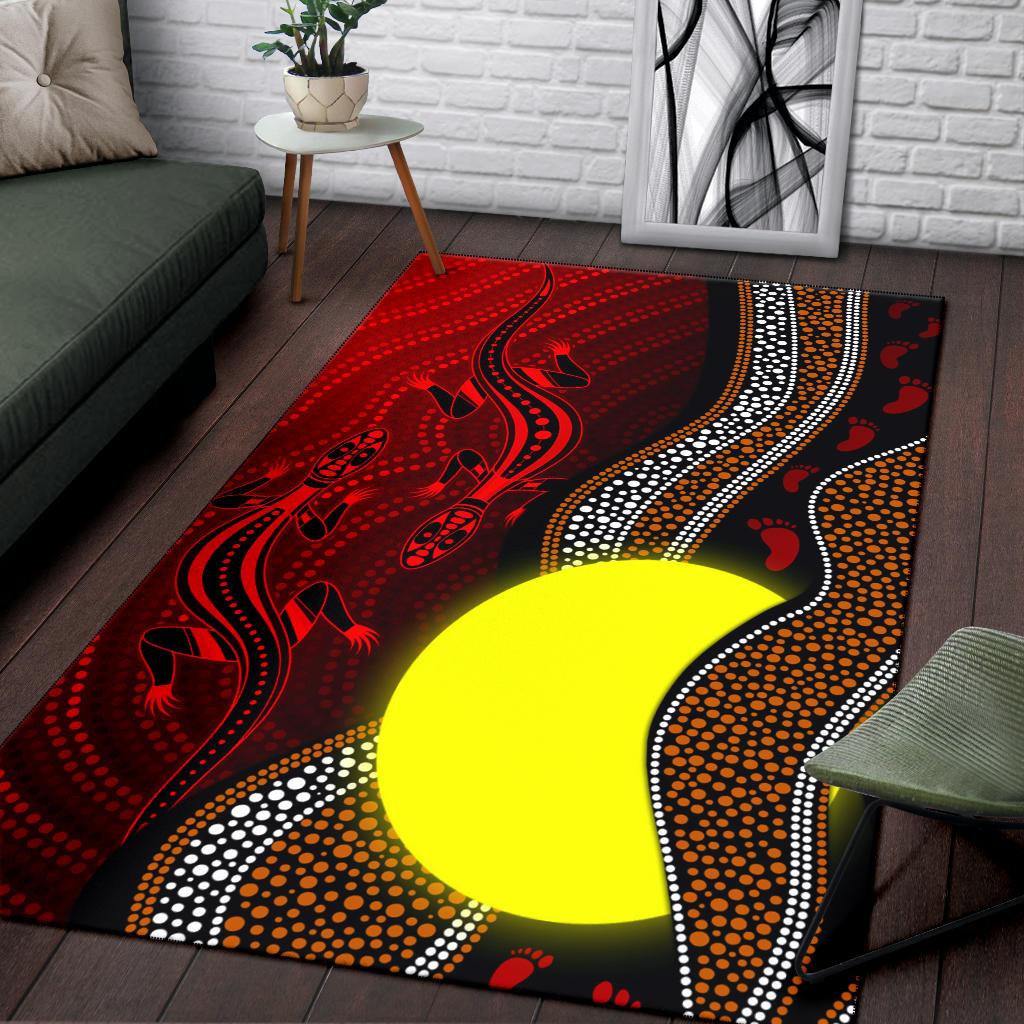 aboriginal-area-rug-aboriginal-flag-lizard-dot-painting-style