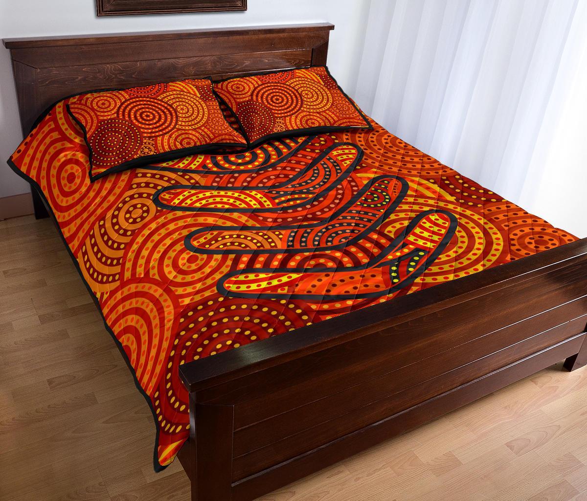 aboriginal-quilt-bed-set-aboriginal-boomerangs-and-dot-circle