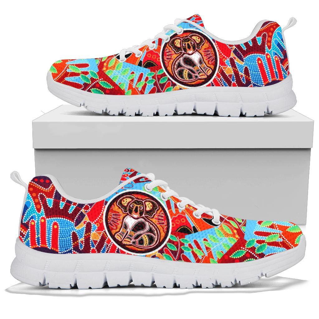 aboriginal-sneakers-koala-and-hand-art-dot-painting-shoes