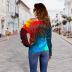 Naidoc Women's Off Shoulder Sweater  - Proud To Be - Vibe Hoodie