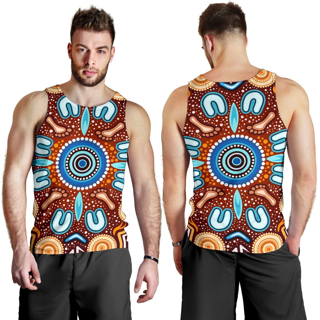 aboriginal-mens-tank-top-indigenous-circle-dot-painting-ver02