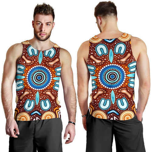 aboriginal-mens-tank-top-indigenous-circle-dot-painting-ver02