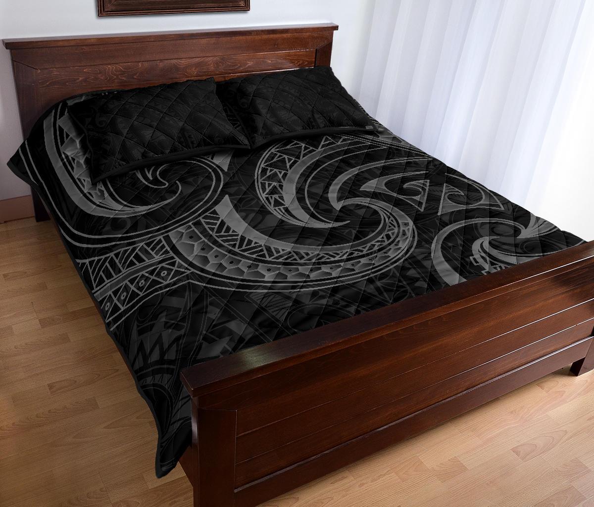 new-zealand-maori-mangopare-quilt-bed-set-polynesian-black