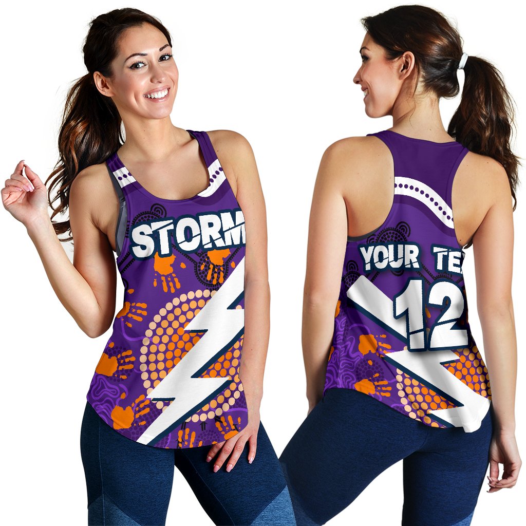 (Custom Personalised) Storm Women's Racerback Tank Indigenous Aboriginal Melbourne - Sun Style - Vibe Hoodie