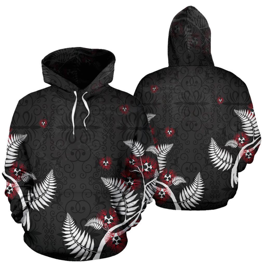 new-zealand-pohutukawa-silver-fern-hoodie