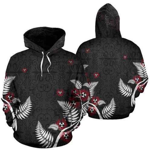 new-zealand-pohutukawa-silver-fern-hoodie