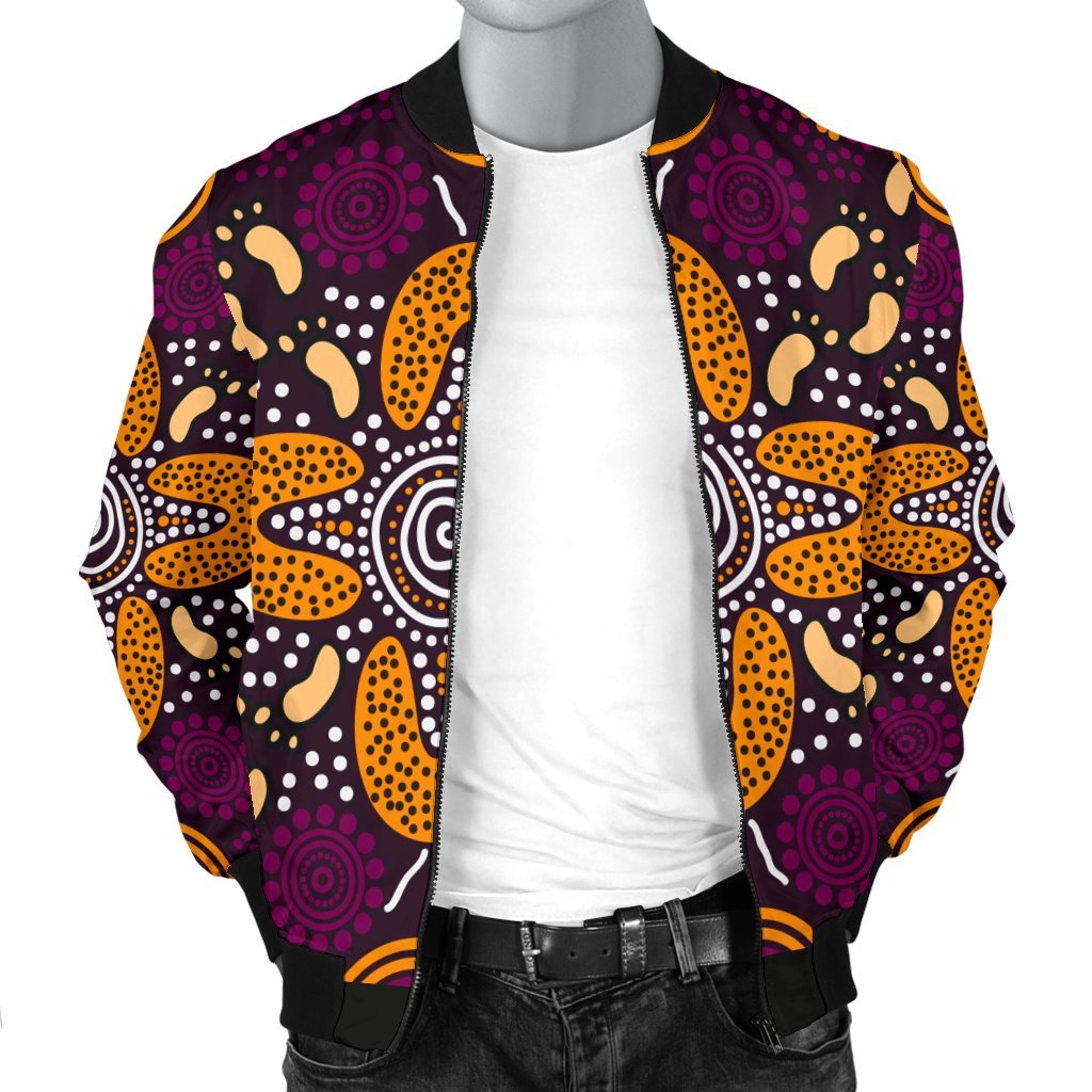 aboriginal-mens-bomber-jacket-flowers-dot-panting-art