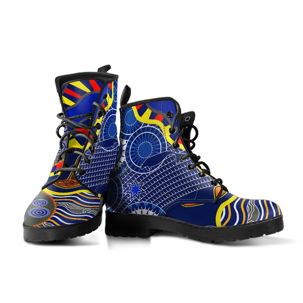 aboriginal-leather-boots-australian-boomerang-dot-painting-art