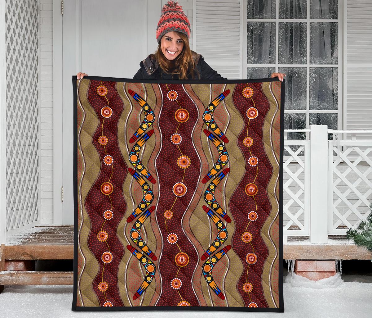 premium-quilts-aboriginal-patterns-coverlets-boomerang