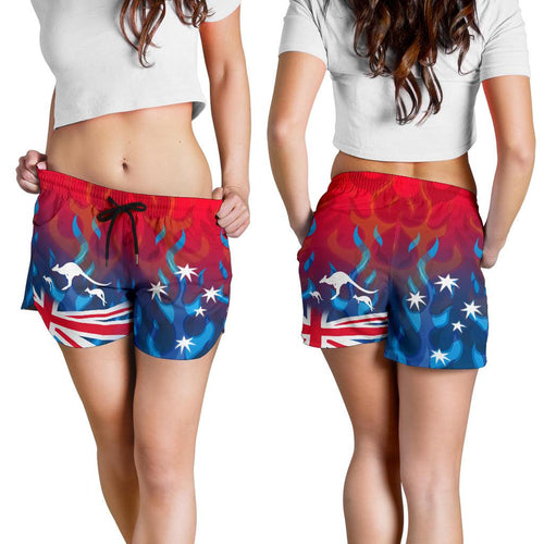 Short - Aus Flag Short Kangaroo Flame - Women - Vibe Hoodie