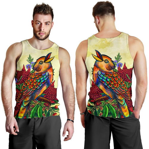 mens-tank-top-australia-kookaburra-with-waratah