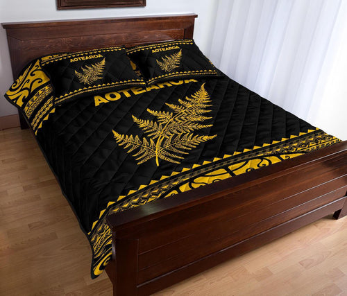aotearoa-new-zealand-maori-quilt-bed-set-silver-fern-yellow