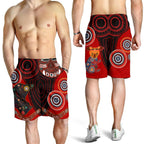 1staustrailia-aboriginal-shorts-indigenous-dot-painting-map