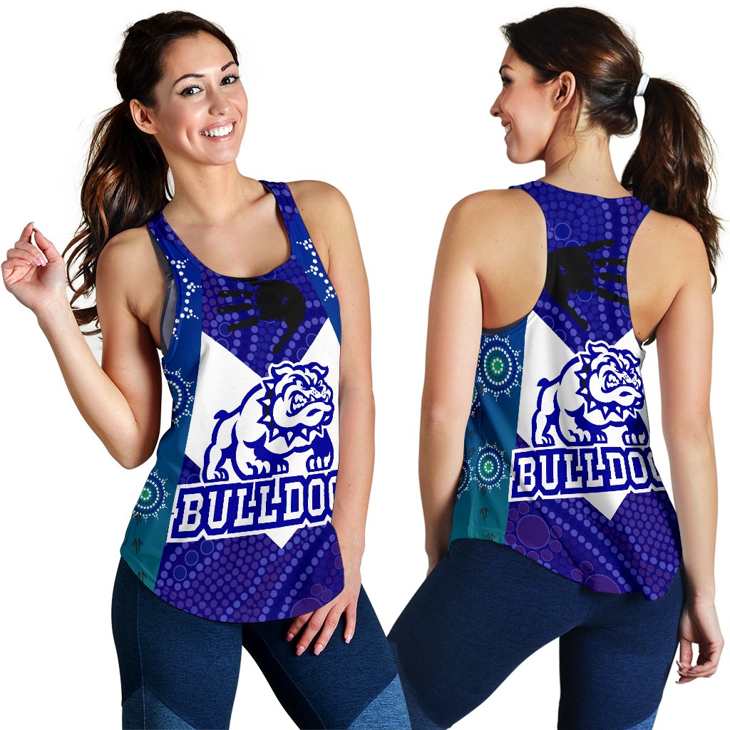 Bulldogs Women Racerback Tank Aboriginal Country Style - Vibe Hoodie