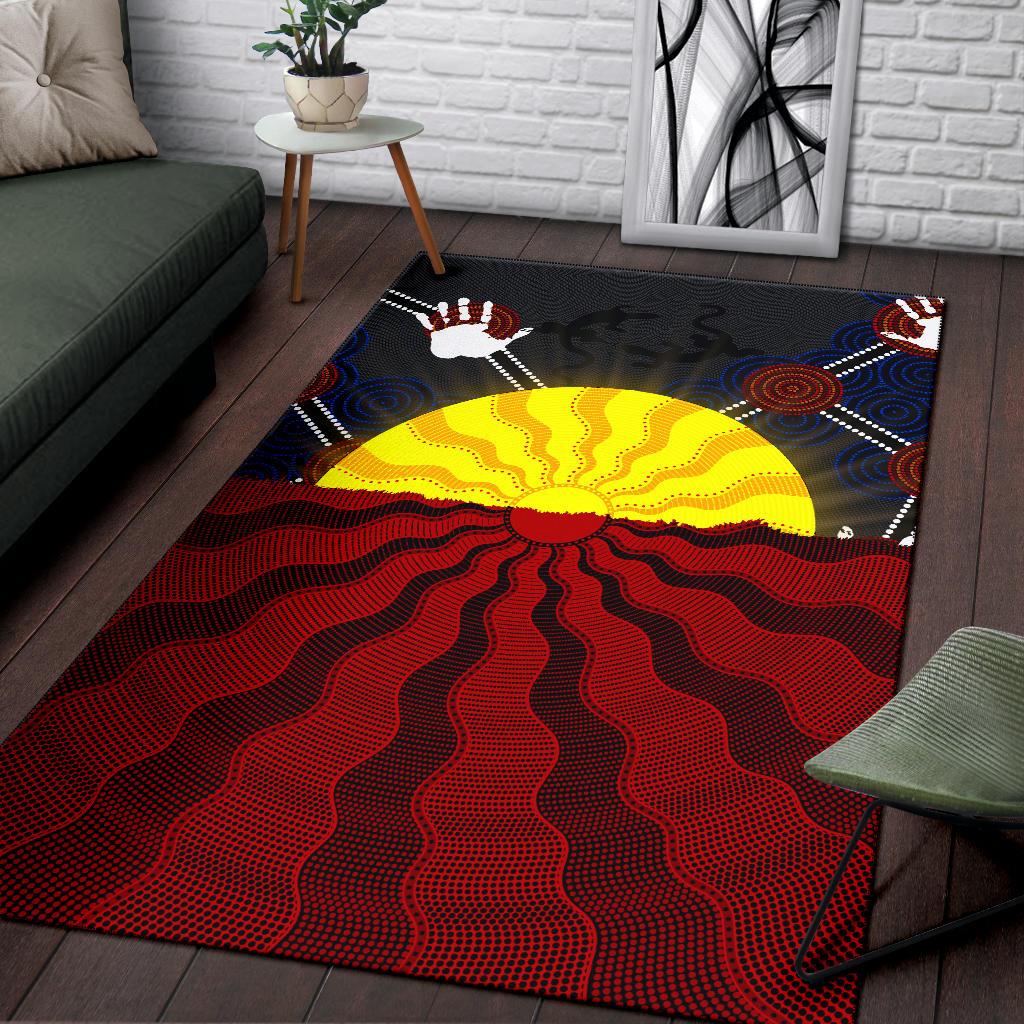 aboriginal-area-rug-aboriginal-lives-matter-flag-sun-dot-painting