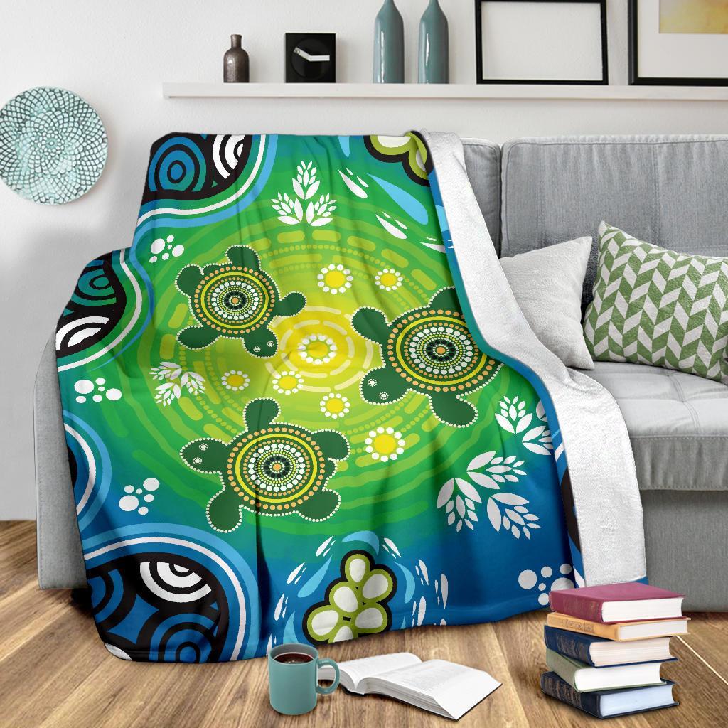 premium-blanket-indigenous-green-turtle