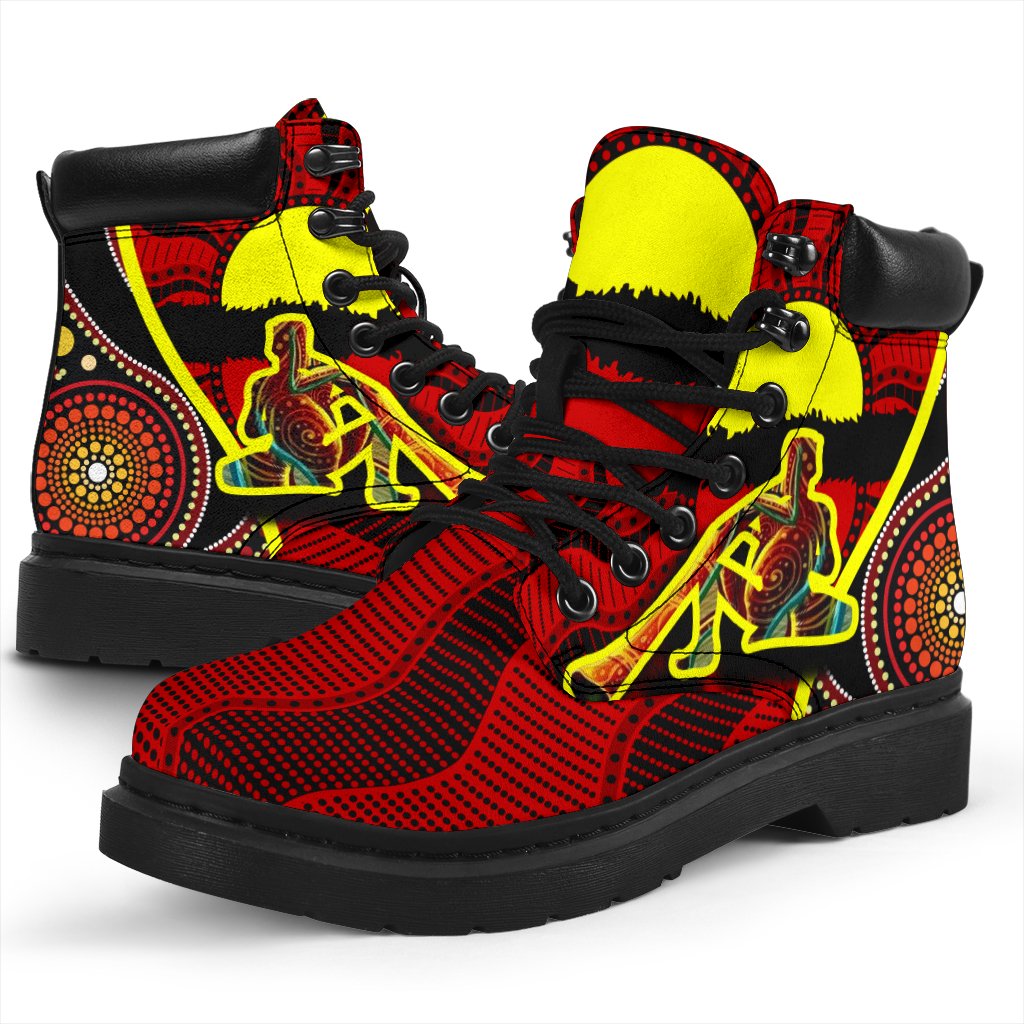 all-season-boots-australia-aboriginal-dots-with-didgeridoo