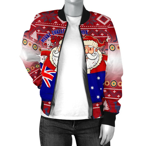 christmas-womens-bomber-jacket-australia-santa-claus-hold-the-flag-red