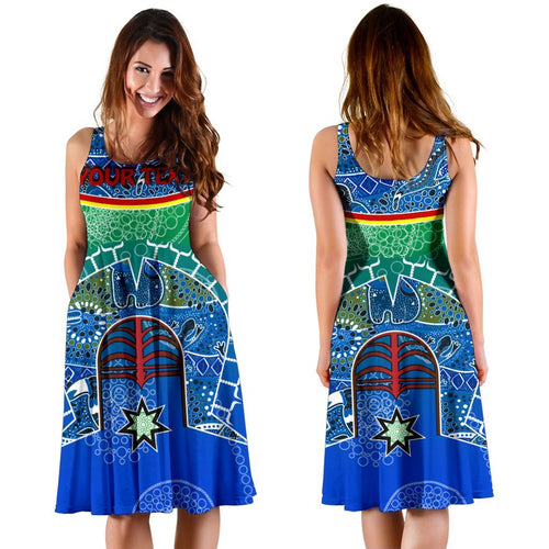 Personalised Women's Dress - Torres Strait Symbol With Aboriginal Patterns - Vibe Hoodie