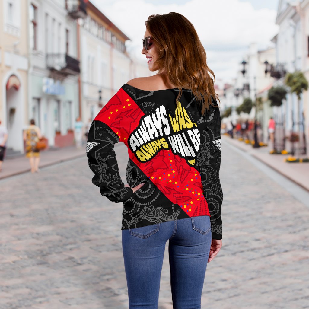 Bombers Naidoc Week Women's Off Shoulder Sweater Essendon Ingenious - Vibe Hoodie