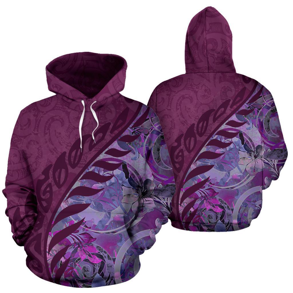 new-zealand-silver-fern-flowers-garden-amethyst-hoodie