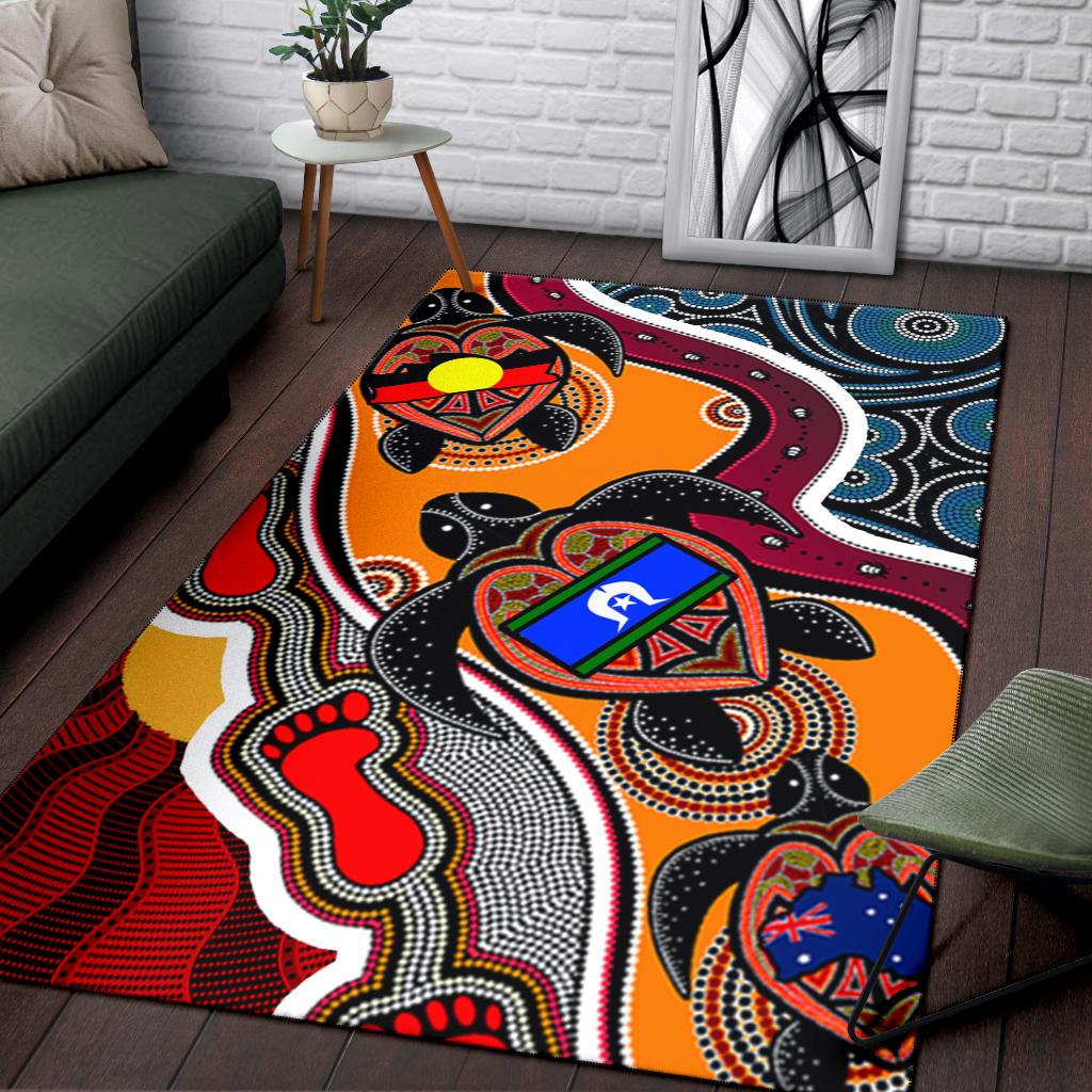 area-rug-australia-aboriginal-dots-with-turtle-and-naidoc-flags