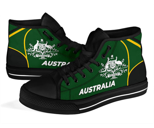 high-top-shoes-australian-coat-of-arms-green-shoes
