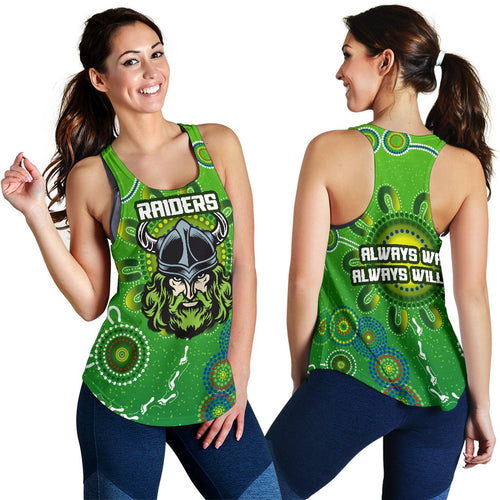 Naidoc Raiders Women Racerback Tank Canberra Indigenous Style - Vibe Hoodie